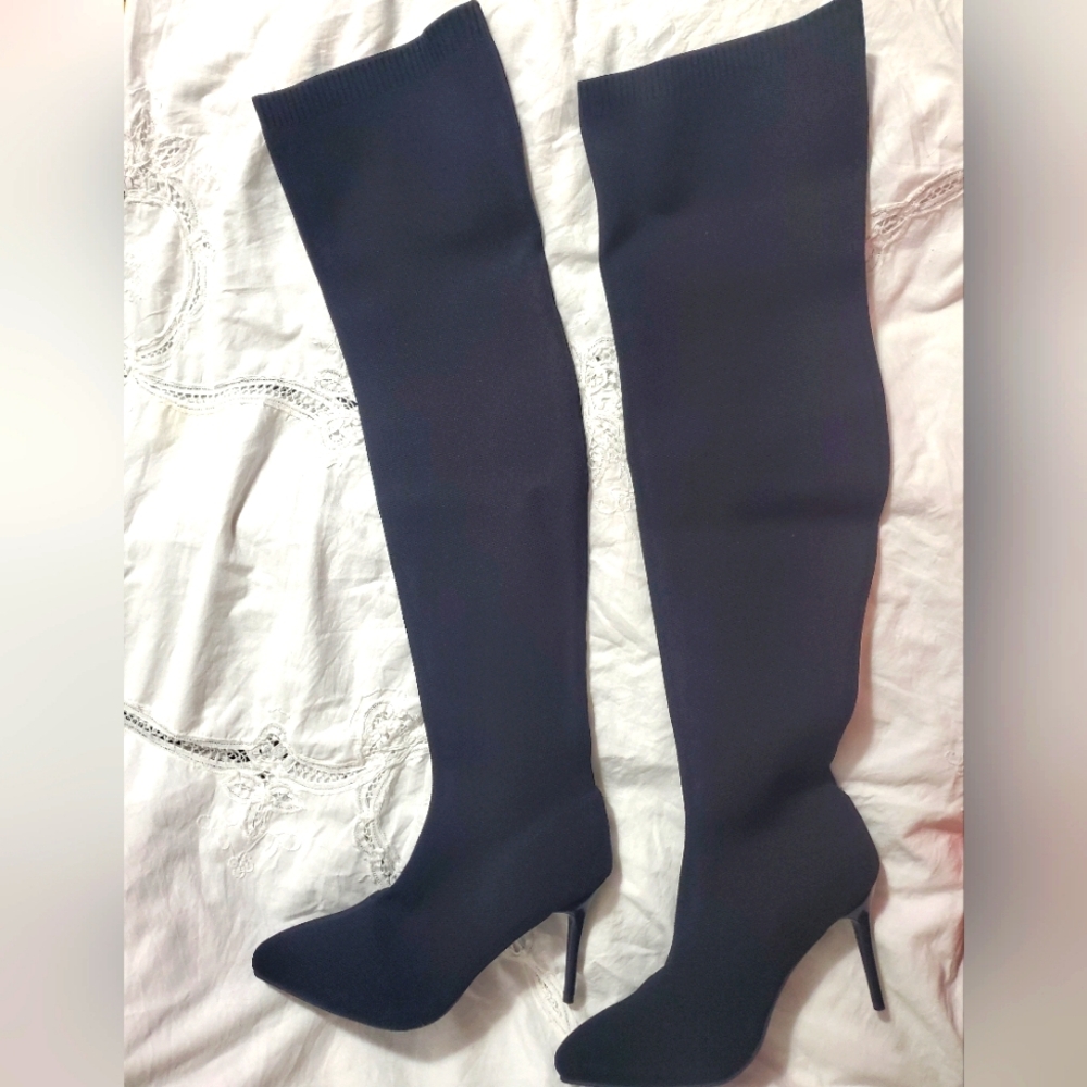 🙏 high heel boot black 3 inch heel size 42